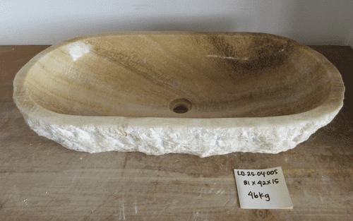 Exquisite Jurassic Onyx Fossilised Bathroom Basin approx 81 cm x 42 cm x 15 cm (LO.24.02.005)