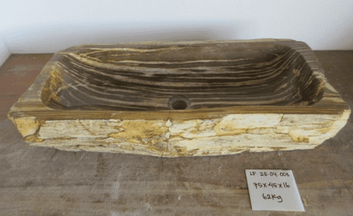 Exquisite Petrified Wood wash basin approx 75cm x 45cm x 16cm (LF.25.04.003)