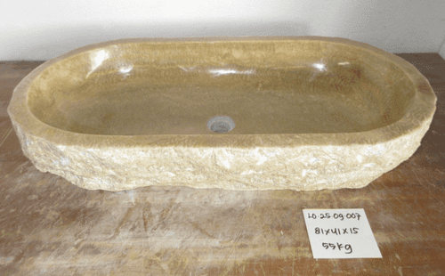 Extraordinary Jurassic Onyx Fossilised Bathroom Basin approx 81 cmx 41 cm x 15 cm (LO.25.09.007)