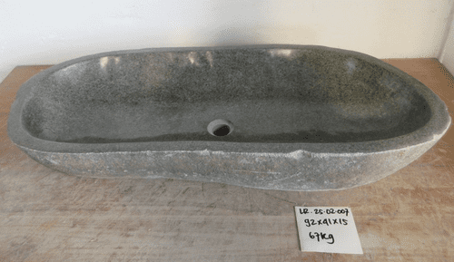 Extravagant Long River Rock Granite Bathroom Sink approx 92 cm x 41 cm x 15 cm ( LR.25.02.007)