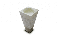 Free Standing Cream Marble Bathroom Basin 90 cm x 40 cm Pyramid model