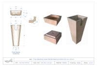 Free Standing Cream Marble Bathroom Basin 90 cm x 40 cm Pyramid model