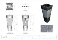 Free Standing Nero / Black Marble Bathroom Basin 90 cm x 40 cm Pyramid model.