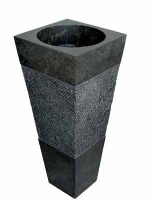 Free Standing Nero / Black Marble Bathroom Basin 90 cm x 40 cm Pyramid model.