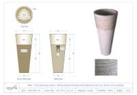 Free Standing Marble Pedestal Sink Art Koni Cream Marble Sussex Surrey Brighton