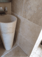 Free Standing Marble Pedestal Sink Art Koni Cream Marble Sussex Surrey Brighton