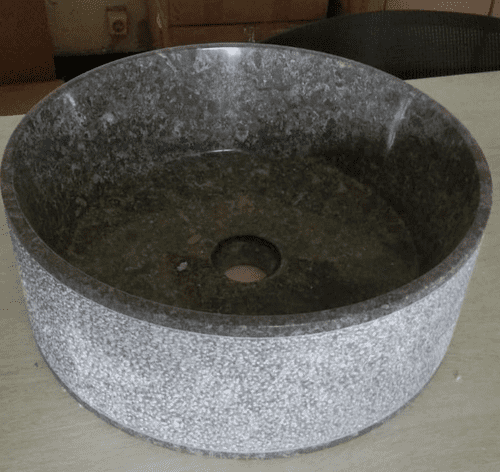 Freya Hammered Grey Marble Wash Basin 40 cm