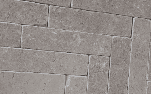 FULL 13m2 crate Seasoned Dijon Limestone Slim Setts (Herringbone Style)approx 200mm x 50mm x 25/30mm