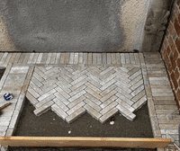 Djion Limestone Slim Setts | Djion Patio Herringbone  | Limestone tumbled | Limestone Flags | UK  |