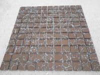 Galaxy Brown & Silver Glass Bathroom Mosaics