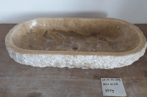 Gargatuan Jurassic Onyx Fossilised Bathroom Basin approx  82 cm x  42 cm  x  15 cm(LO.25.09.009)
