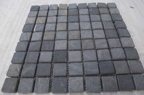 Genoa Grey Natural Stone 3 cm x 3 cm Mosaic Wall Tiles @ £49.99 per m2