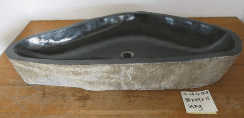 Heavenly Long River Rock Granite Stone Basin LR.24.02.004 ( approx 98cm x 44cm x 15cm)