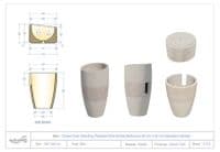 Honed Cream Marble Pedestal Sink Marble Bathroom 90 cm x 45 cm ( Mandarin Model )