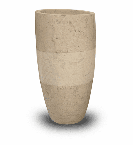 Honed Cream Marble Pedestal Sink Marble Bathroom 90 cm x 45 cm ( Mandarin Model )