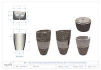 Honed Grey Free Standing Pedestal Sink  Marble Bathroom 90 cm x 45 cm Mandarin Model )