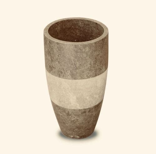 Honed Grey Free Standing Pedestal Sink  Marble Bathroom 90 cm x 45 cm Mandarin Model )