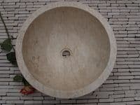 Ibyza Cream Polished Stone Marble Wash Basin 40 cm (WA002)