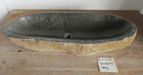 Imperial Long River Rock Granite Bathroom Sink approx 92 cm x 36 cm x 15 cm ( LR.25.02.011 )