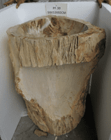 Impressive Petrified ( Fossilised) Wood Pedestal Sink (PF.030) @ approx W:59cm x D:53cm x H:92cm