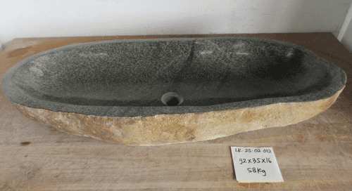 Incredible Long River Rock Granite Bathroom Sink approx 92 cm x 35 cm x 16 cm ( LR.25.02.012 )