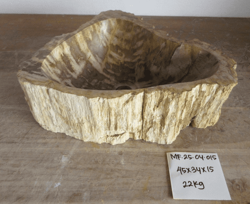 Incredible Petrified Wood Wash basin approx 45 cm x  34 cm x 15 cm (MF.25.04.015)