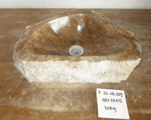 Indulgent Petrified Wood Sink approx 48 cm x 33 cm x 15 cm (Sink F.25.08.009)