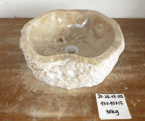 Irresistible Fossilised Jurassic Onyx Sink (JO.25.07.012) @ approx 43 x 40 x 15 cm