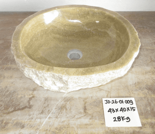 Irresistible Fossilised Jurassic Onyx Sink (JO.26.01.009) @ approx 43 x 40 x 15 cm