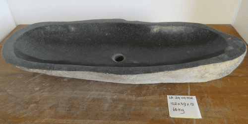 Jaw Dropping Long River Rock Granite Bathroom Sink approx 102 cm x 39 cm x 15 cm ( LR.24.04.002 )