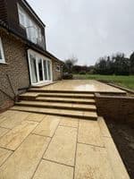 Jerusalem Cream Limestone Tumbled Calibrated patio slabs  900  x 600 x  30 mm @ £36.99 per m2