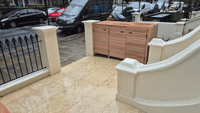 Jerusalem Cream Limestone Tumbled Calibrated patio slabs  900  x 600 x  30 mm @ £36.99 per m2