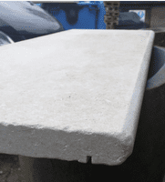 Jerusalem Cream Limestone Tumbled DOUBLE edge bullnose wall coping 900mm x 350mm x 30mm approx.