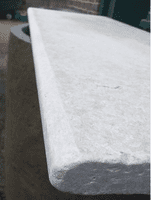 Jerusalem Cream Limestone Tumbled DOUBLE edge bullnose wall coping 900mm x 350mm x 30mm approx.