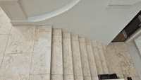 Jerusalem Cream Limestone Tumbled  SINGLE Bullnosed Limestone Coping/Step 900mmx350mmx30 mm approx.