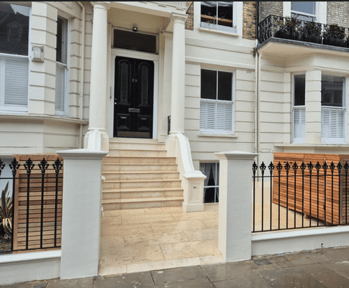 Jerusalem Cream Limestone Tumbled SINGLE Bullnosed Limestone Coping/Step 900mmx350mmx30 mm approx.