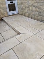 Jerusalem Cream  Limestone Tumbled  SINGLE Bullnosed Limestone Pool Coping / Step 900mmx350mmx30 mm
