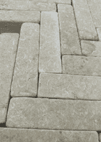 Jerusalem Cream Limestone Slim Setts | Jerusalem Cream Patio Herringbone  | Limestone tumbled | Limestone Flags | UK  |