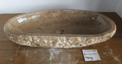 Jumbo Jurassic Onyx Fossilised Bathroom Basin approx 86 cm x 42 cm x 16 cm (LO.23.02.006)