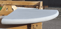 Kandla Grey Honed Sandstone Bullnose Corner Piece 350 x 350 x 30 mm