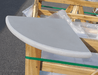 Kandla Grey Honed Sandstone Bullnose Corner Piece 350 x 350 x 30 mm