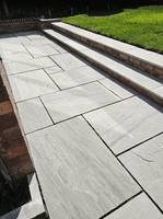 Kandla Grey Indian Riven Sandstone Calibrated Slabs  900mm x 600mm x 22mm @ £24.99 per m2
