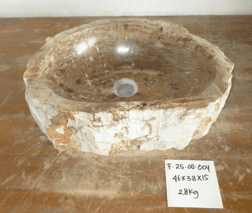 Lavish Petrified Wood Sink approx 46 cm x 38 cm x 15 cm (Sink F.25.08.004)
