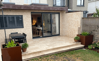 Light Travertine Split Face Mosaic Tile Sample (approx 10 x 10 cm)