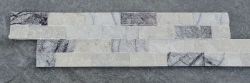 Lilac Grey Marble Split Face Mosaic Tile Sample (approx 10 x 10 cm)