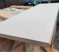 Luna Off White Porcelain DOUBLE  bull nosed coping 900 x 300 x 20 mm