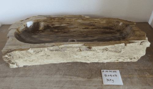 Luscious Petrified Wood Bathroom Wash Basin approx 91cm x  41cm x 16cm (LF.25.04.005)