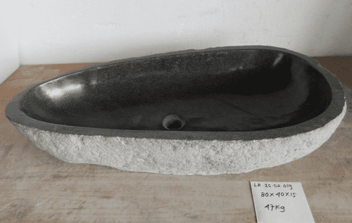 Magnificent Long River Rock Granite Bathroom Sink approx 80 cm x 40 cm x 15 cm ( LR.25.02.019)