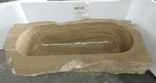 Majestic Jurassic Onyx Bathtub (Unique Ref : BO.01) 240 cm x 135 cm x 59 cm