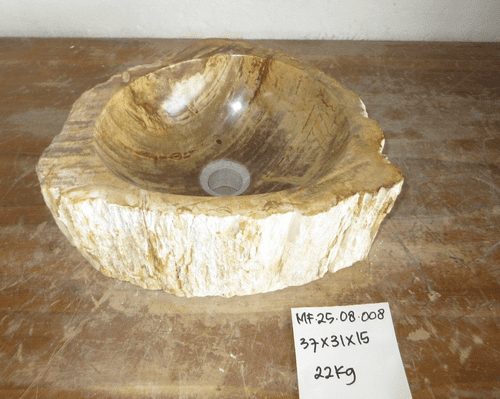 Majestic Petrified Wood Bathroom Wash Basin approx 37 cm x 31 cm x 15 cm (MF.25.08.008)